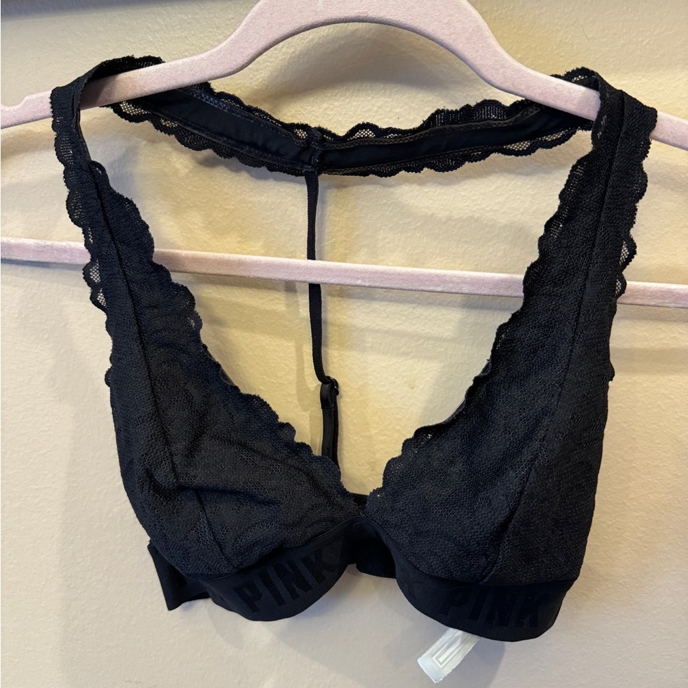 Victoria’s‎ Secret PINK All Black Lace Bralette Y2K  XS. Extra small.